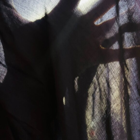 Vince Camuto Navy Blue Boho Open Front Cardigan with tassels and tie waist - Picture 11 of 11